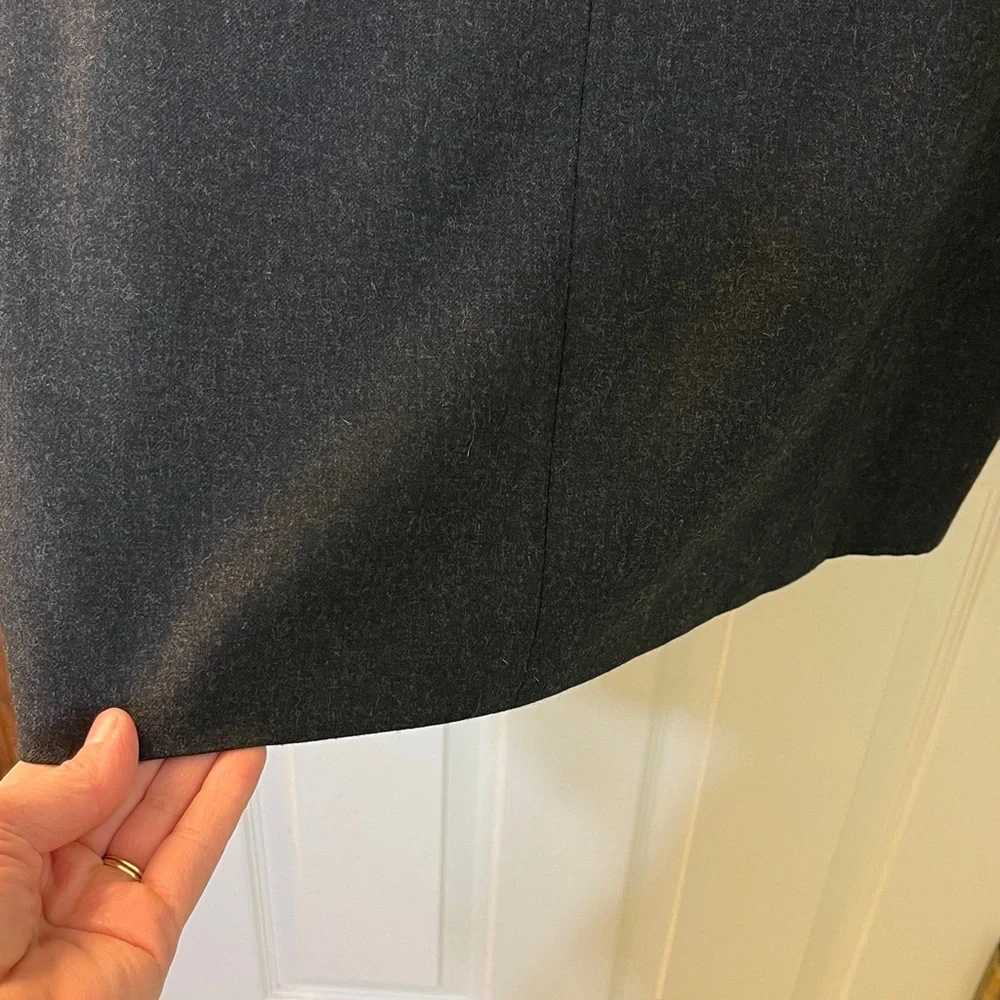 Vintage Christian Dior Monsieur Dark Gray Double Breasted Wool Blazer 42 Long